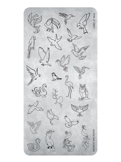 STAMPING PLATE 24 BIRDS