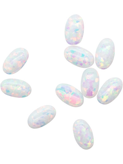 MAGNETIC CABUCHON WHITE OPAL