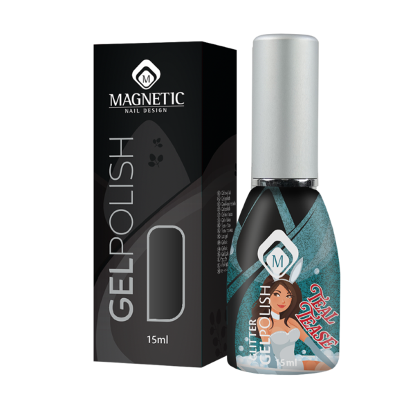 Magnetic Gelpolish Teal Tease Glitter - Afbeelding 3