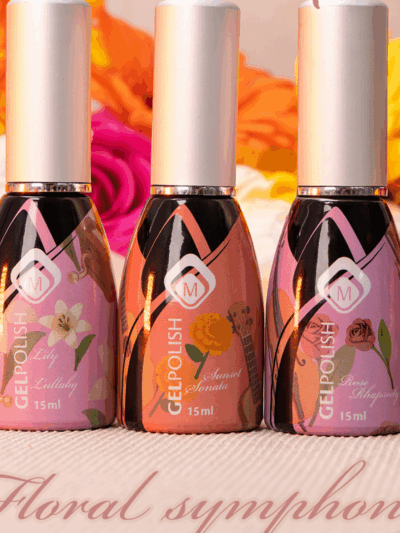 Magnetic Gelpolish Floral Symphony set van 3 kleuren Lily Lullaby/Sunset Sontata/Rose Raspsody