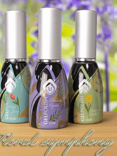 Magnetic Gelpolish Floral Symphony set van 3 kleuren Tulip Tune/Lavender Lyries/ Buttercup Balled